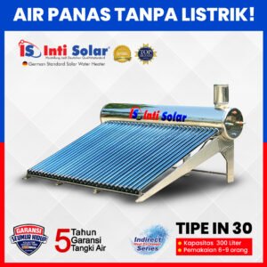 INTI SOLAR - 30 IN Solar Water Heater Stainless Steel