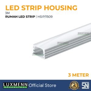 LUXMENN - LED Strip Alumunium Housing - LUX-HSIP/2015/3M 20x15mm - Black
