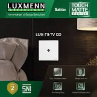 LUXMENN - T3 GD-Series Antenna TV Socket - LUX-T3-TV GD - Grey/Blue