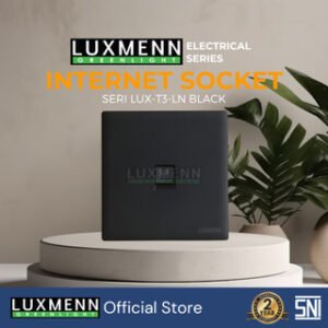 LUXMENN - T3 GD-Series LAN Socket - LUX-T3-LN GD - White/Black