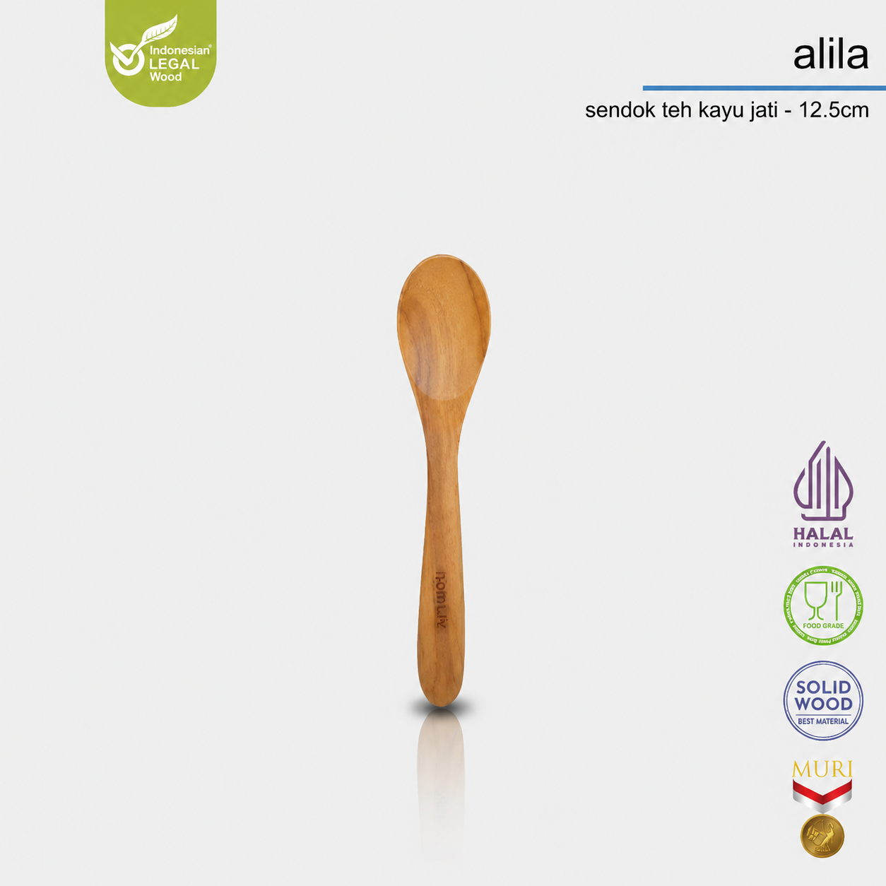 NATURA Wooden Cutlery - Sendok Teh Alila 12.5 cm