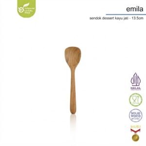 NATURA Wooden Cutlery - Sendok Dessert Emila 13.5 cm